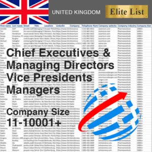 UK Elite Targeted Email Business Data List